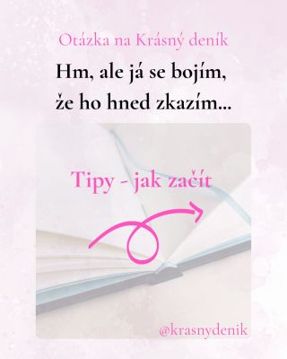 🫶Mám zkušenost, že poprvé sáhnout do nového deníku nebo skicáku může člověka zbytečně brzdit a stresovat(takové to: "Až...